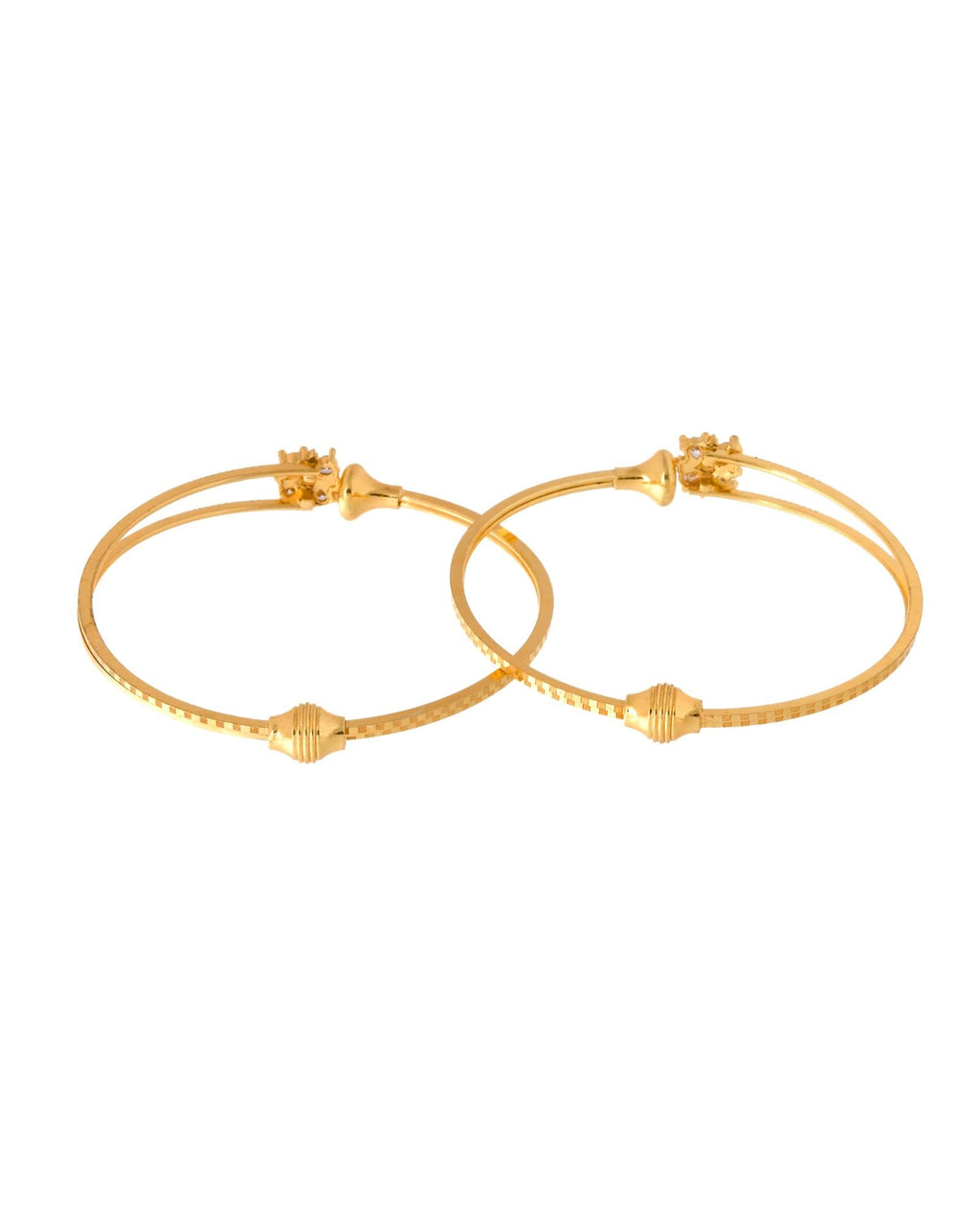 Jewels Nest Gold Plated Floral Stone Bangles Set For Women – Traditional Festive Jewellery - Distacart