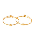 Jewels Nest Gold Plated Floral Stone Bangles Set For Women – Traditional Festive Jewellery - Distacart