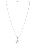 Jewels Nest Elegant Silver-Tone Butterfly Pendant Chain for Women & Girls