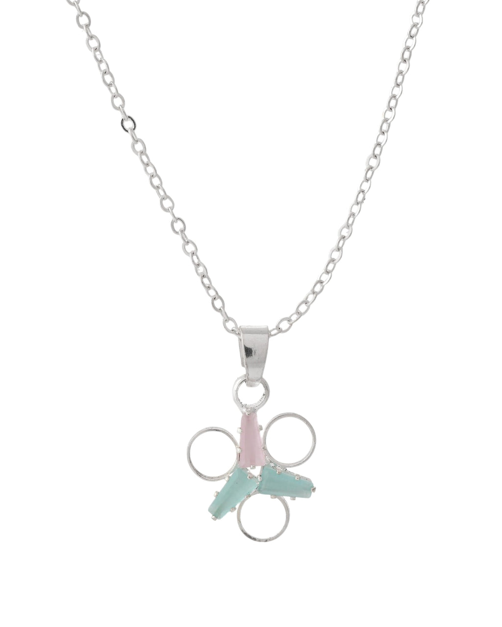 Jewels Nest Elegant Silver-Tone Butterfly Pendant Chain for Women & Girls