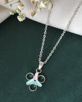 Jewels Nest Elegant Silver-Tone Butterfly Pendant Chain for Women & Girls