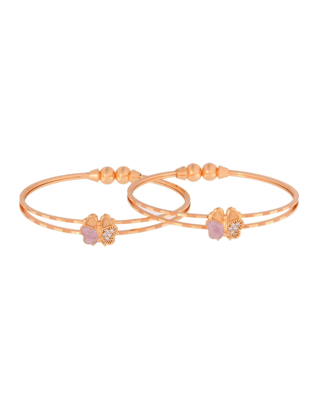 Jewels Nest Gold Plated Butterfly Design Bangles Set For Women – Elegant Festive Jewellery - Distacart