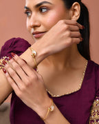 Jewels Nest Gold Plated Paisley Design Bangles Set For Women – Elegant Daily & Festive Wear - Distacart
