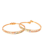 Jewels Nest Gold Plated Crystal Studded Bangles Set For Women – Elegant Festive Wear