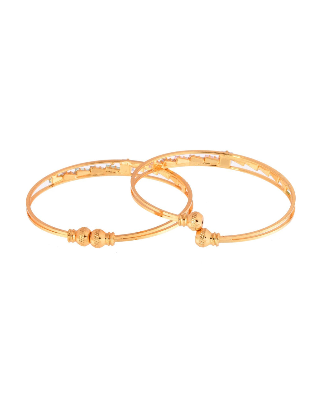 Jewels Nest Gold Plated Crystal Studded Bangles Set For Women – Elegant Festive Wear