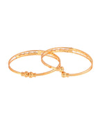 Jewels Nest Gold Plated Crystal Studded Bangles Set For Women – Elegant Festive Wear