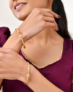 Jewels Nest Gold Plated Floral Crystal Bangles Set For Women – Elegant Party & Festive Wear - Distacart