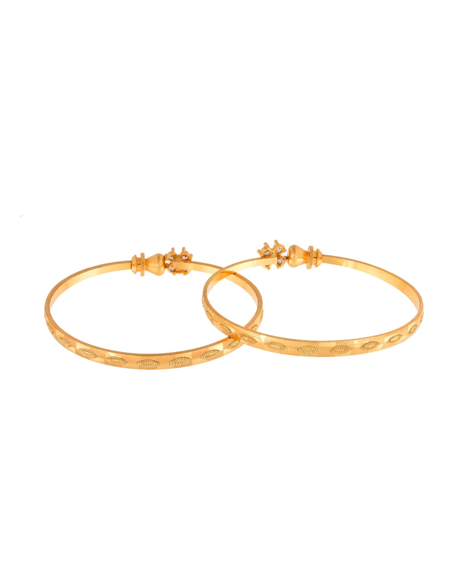 Jewels Nest Gold Plated Floral Crystal Bangles Set For Women – Elegant Party & Festive Wear - Distacart