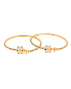 Jewels Nest Gold Plated Floral Stone Bangles Set For Women – Elegant Festive & Party Wear - Distacart