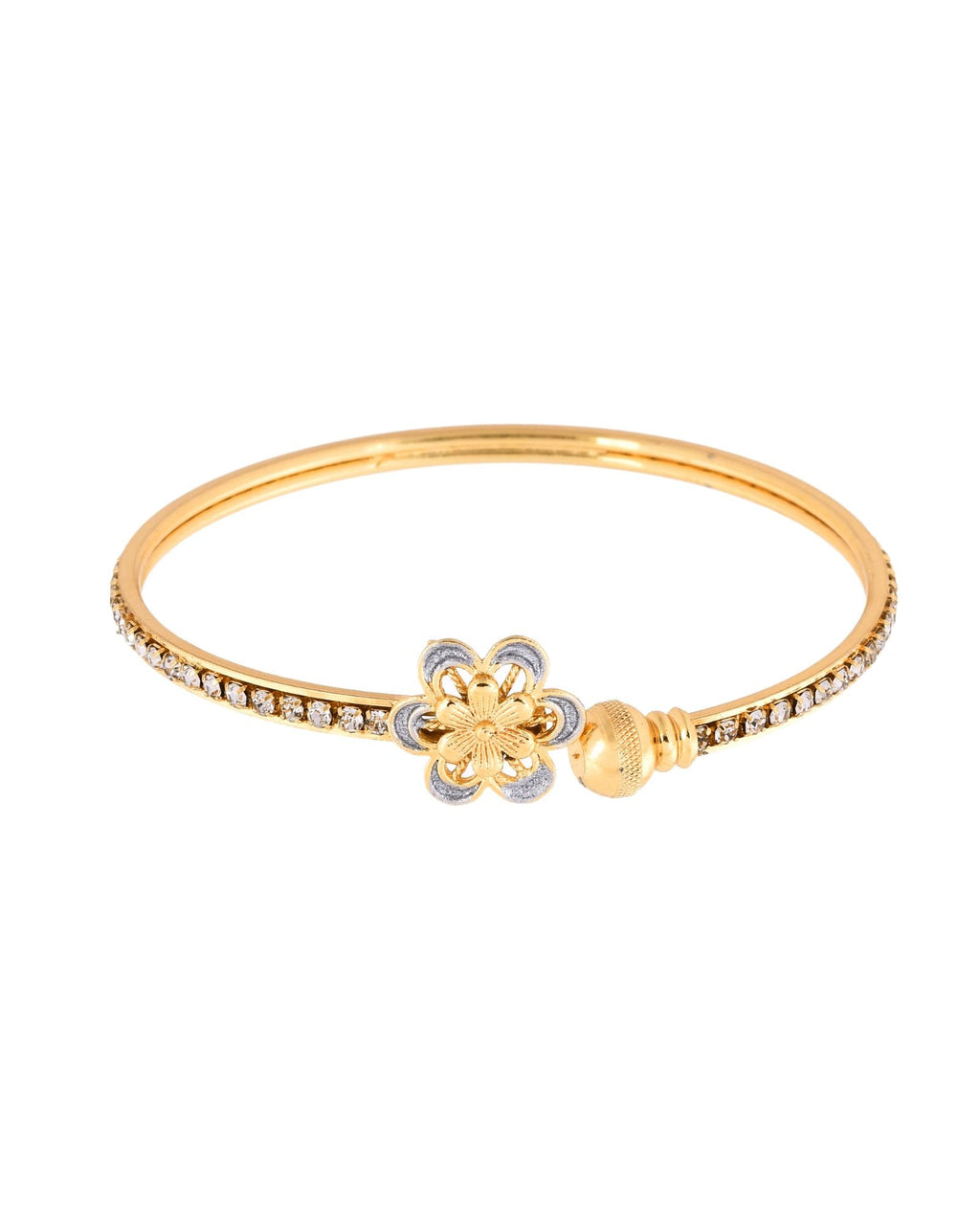 Jewels Nest Gold Plated Floral Stone Bangles Set For Women – Elegant Festive & Party Wear - Distacart