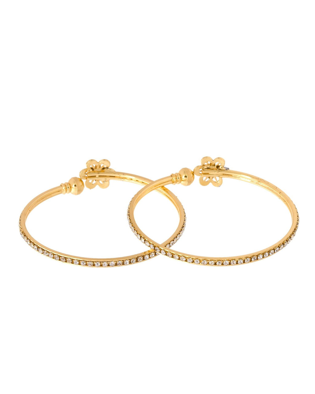 Jewels Nest Gold Plated Floral Stone Bangles Set For Women – Elegant Festive & Party Wear - Distacart