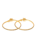Jewels Nest Gold Plated Floral Stone Bangles Set For Women – Elegant Festive & Party Wear - Distacart