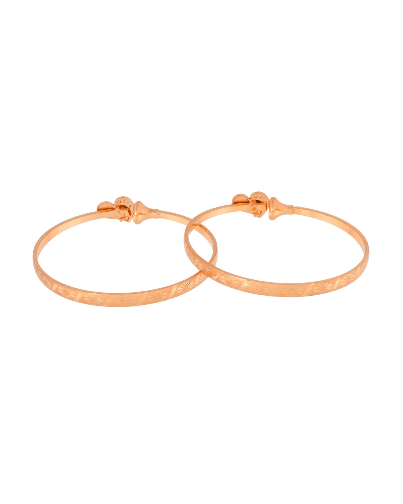 Jewels Nest Gold Plated Heart Design Bangles Set For Women – Elegant Party & Festive Wear - Distacart