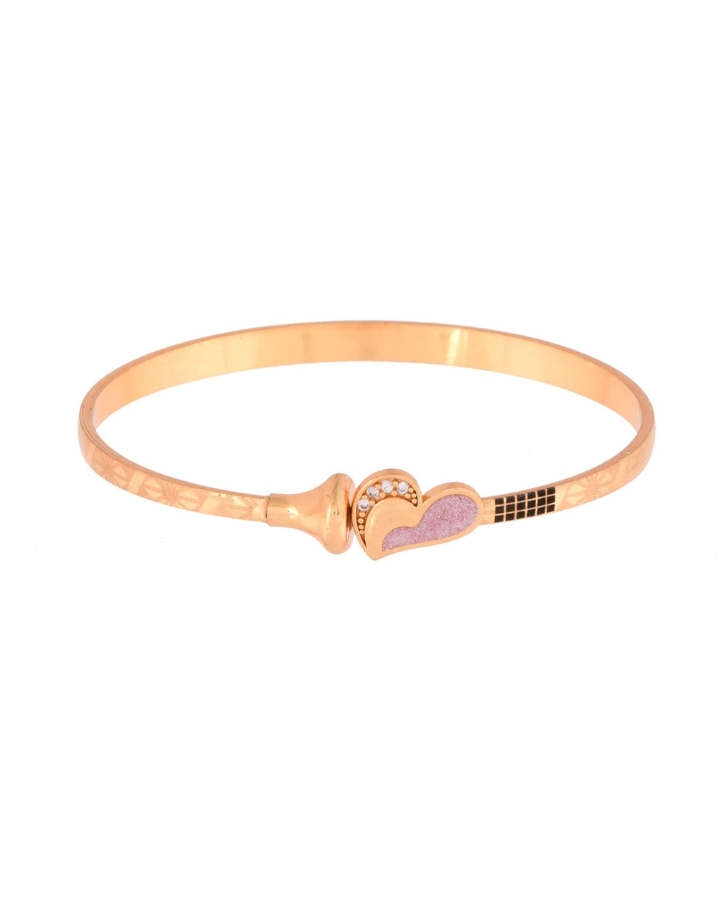 Jewels Nest Gold Plated Heart Design Bangles Set For Women – Elegant Party & Festive Wear - Distacart