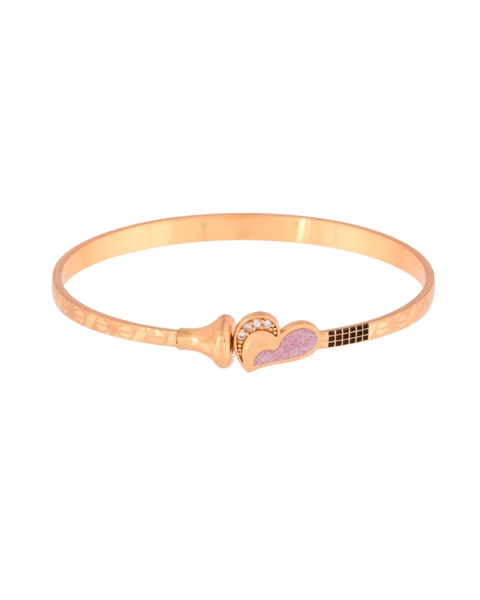 Jewels Nest Gold Plated Heart Design Bangles Set For Women – Elegant Party & Festive Wear - Distacart