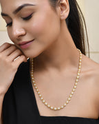 Jewels Nest Elegant Gold-Polished Pearl Chain for Women & Girls – Traditional Jewelry