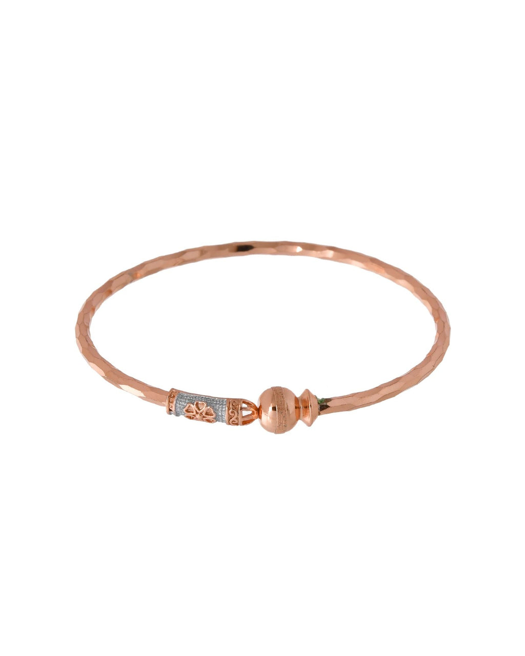 Jewels Nest Rose Gold Textured Finish Bangles For Women | Minimal Daily Wear Pair - Distacart
