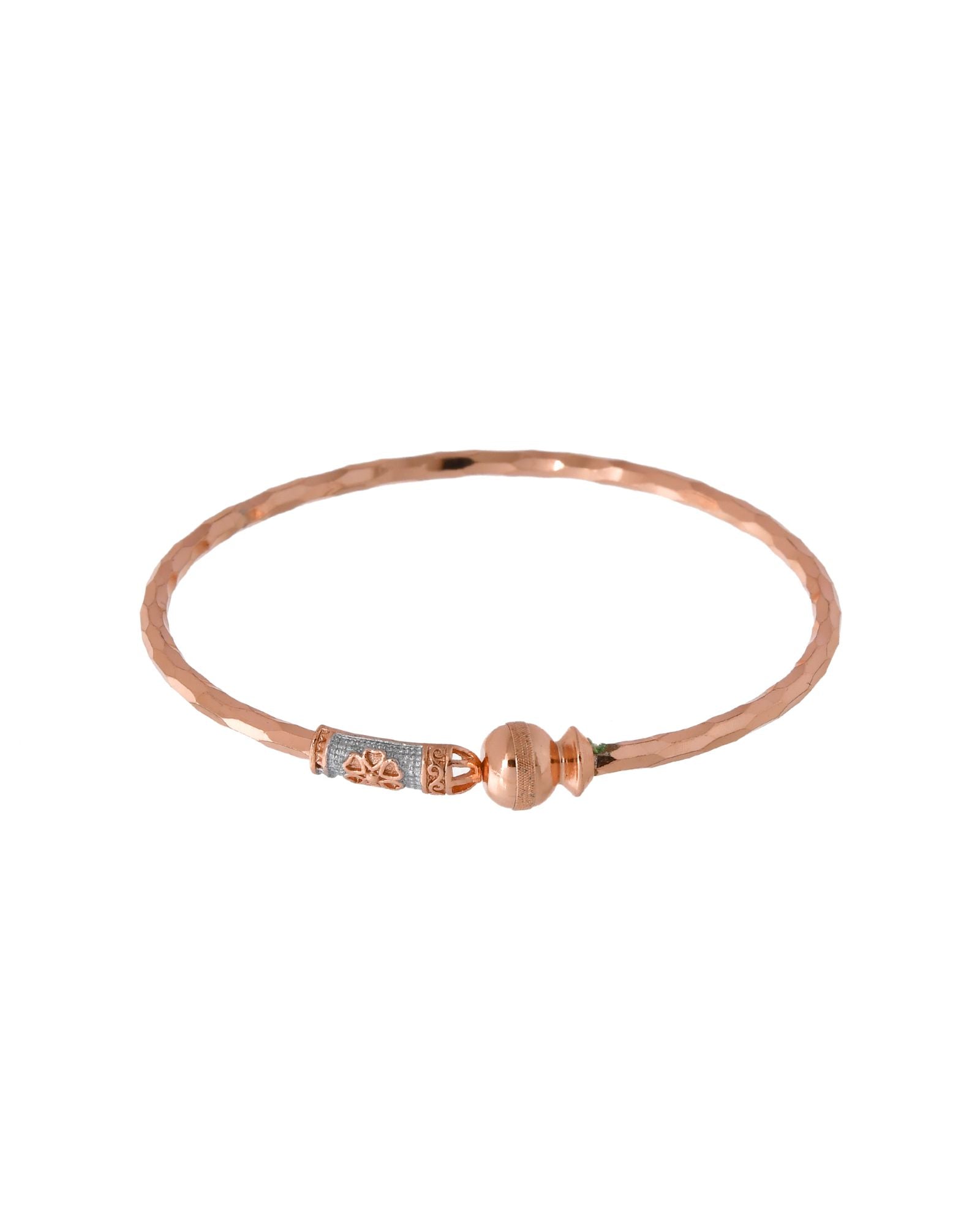 Jewels Nest Rose Gold Textured Finish Bangles For Women | Minimal Daily Wear Pair - Distacart