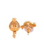 Jewels Nest Gold-Plated Heart Motif Pendant Necklace Set With Matching Earrings For Women