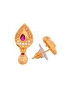 Jewels Nest Gold-Plated Teardrop Pendant Necklace Set With Matching Earrings For Women