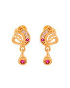 Jewels Nest Gold-Plated Designer Pendant Necklace Set With Matching Drop Earrings For Women