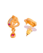 Jewels Nest Gold-Plated Designer Pendant Necklace Set With Matching Drop Earrings For Women