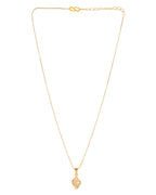 Jewels Nest Gold-Plated Leaf Motif Pendant Necklace For Women