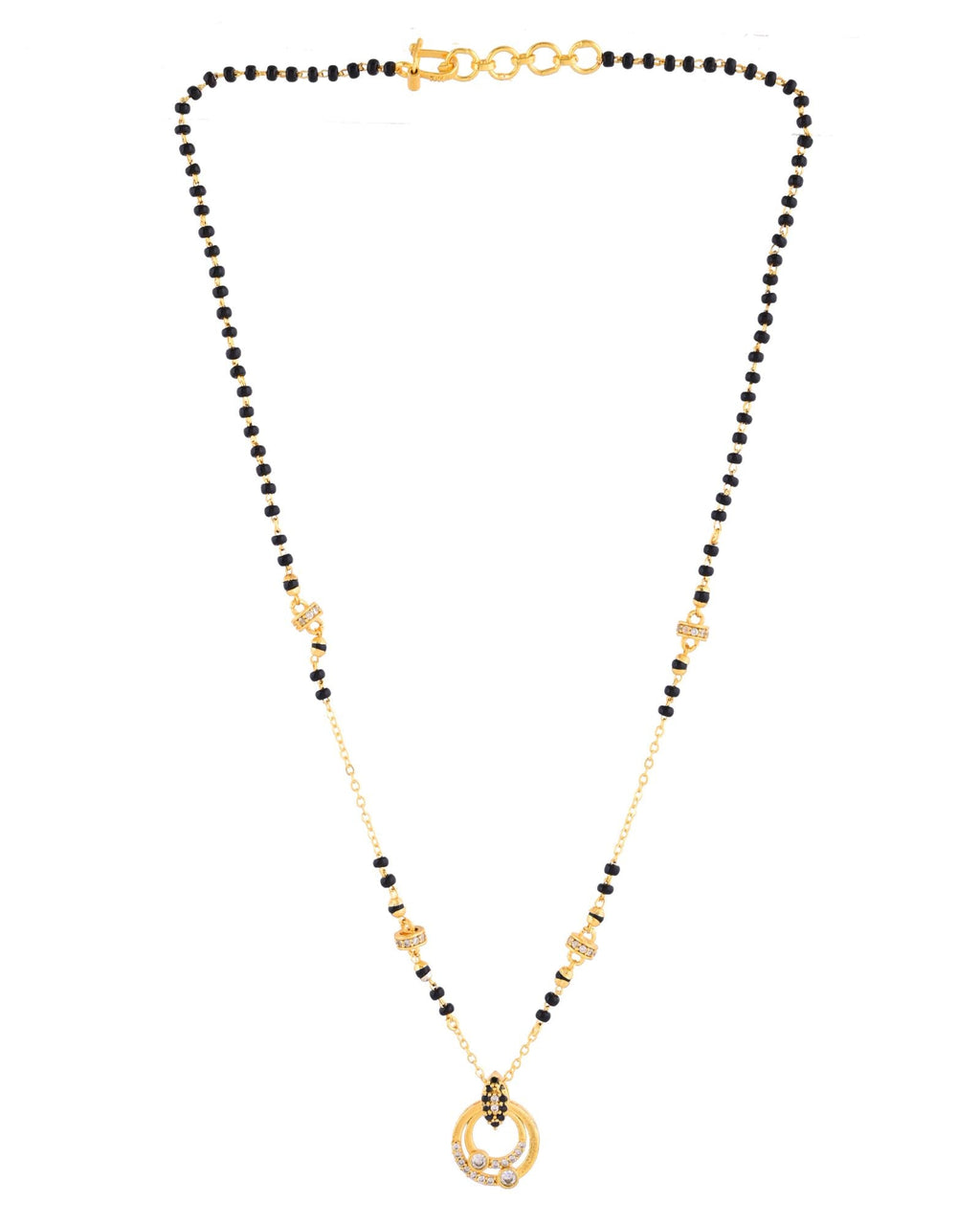 Jewels Nest Gold-Plated Black Beads Mangalsutra Necklace For Women - Distacart