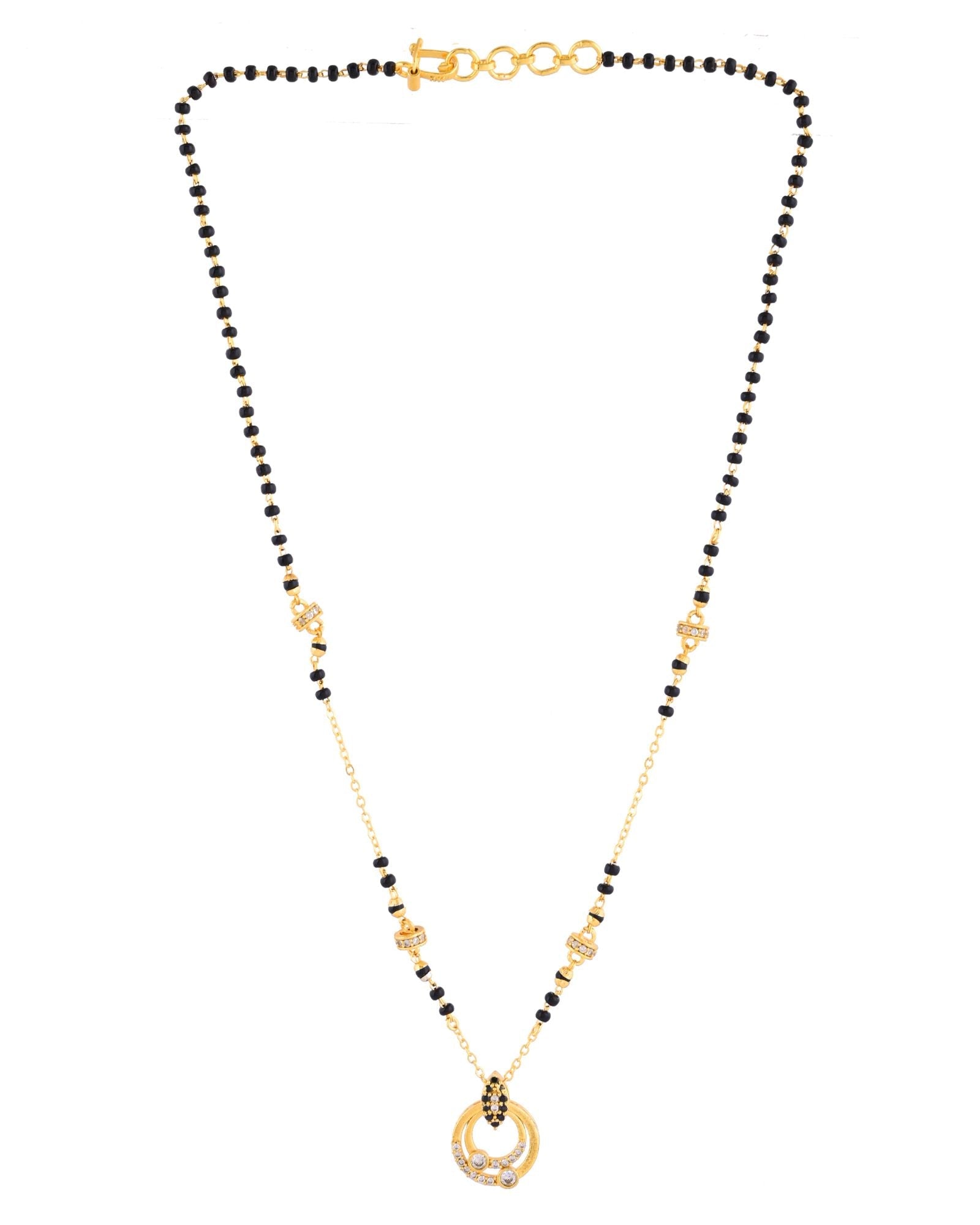 Jewels Nest Gold-Plated Black Beads Mangalsutra Necklace For Women - Distacart