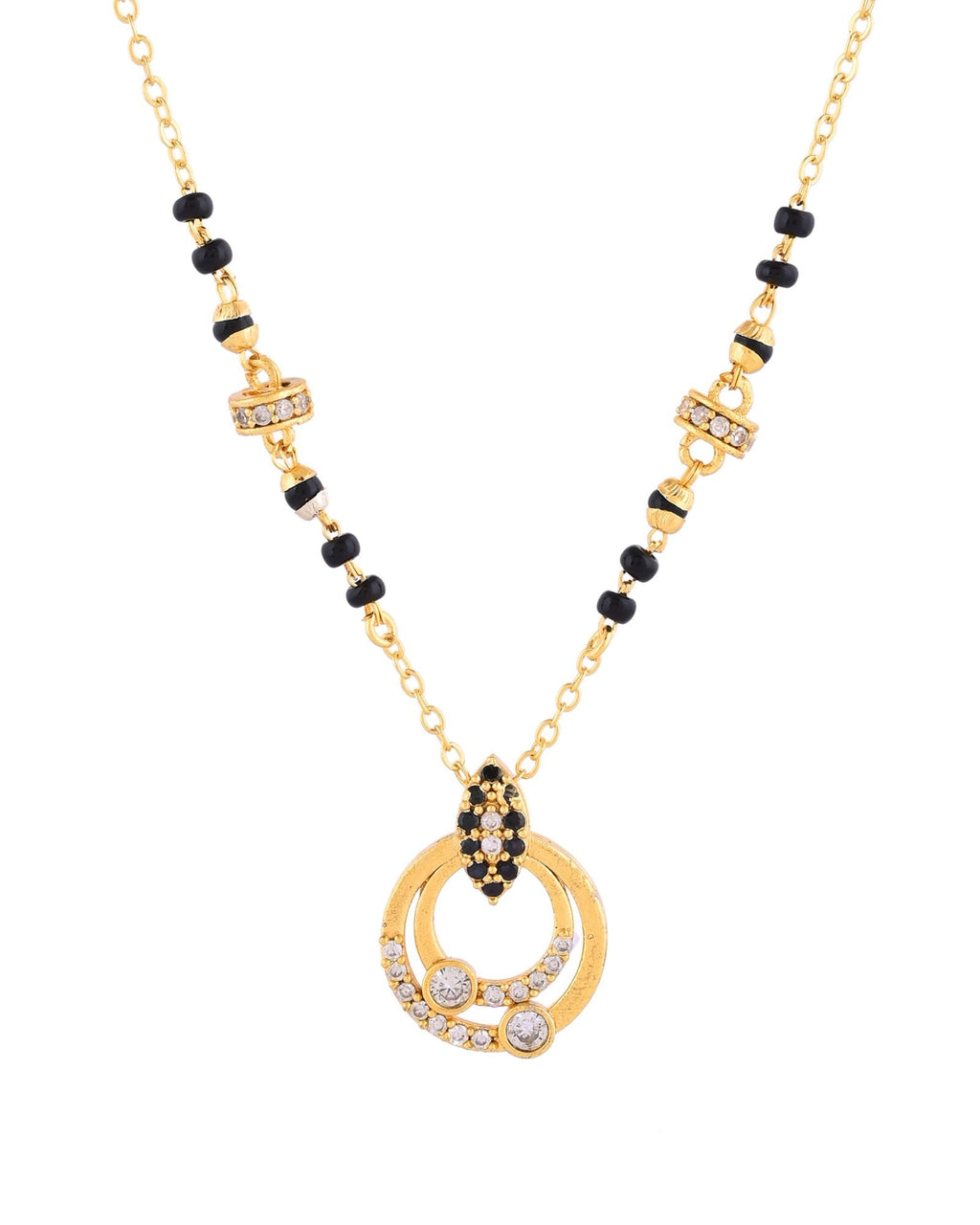 Jewels Nest Gold-Plated Black Beads Mangalsutra Necklace For Women - Distacart