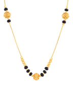 Jewels Nest Elegant Gold-Plated Black Beads Mangalsutra Necklace - Distacart