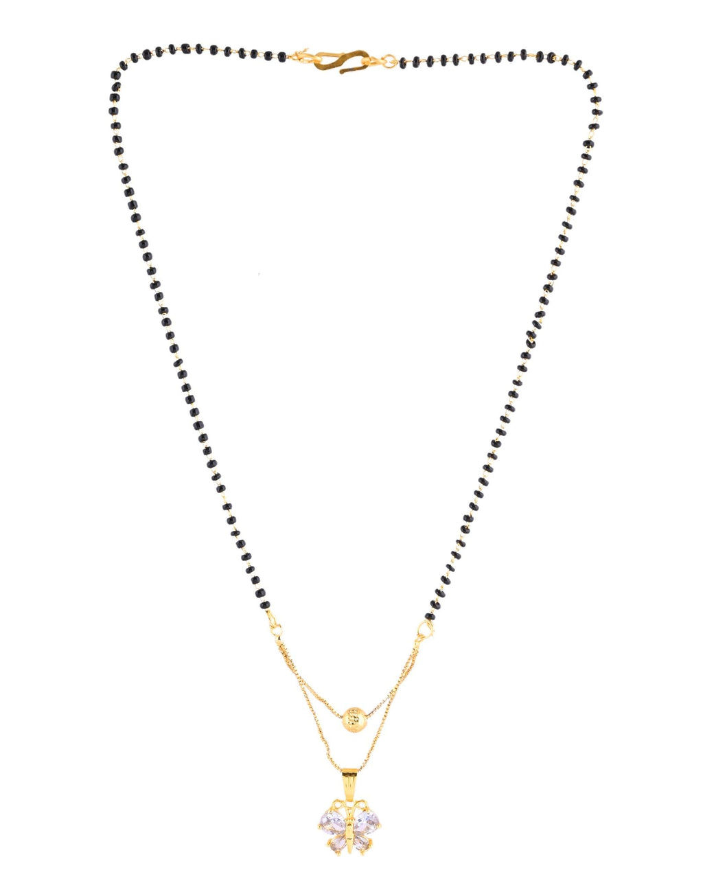 Jewels Nest Gold-Plated Butterfly Pendant Mangalsutra For Women - Distacart