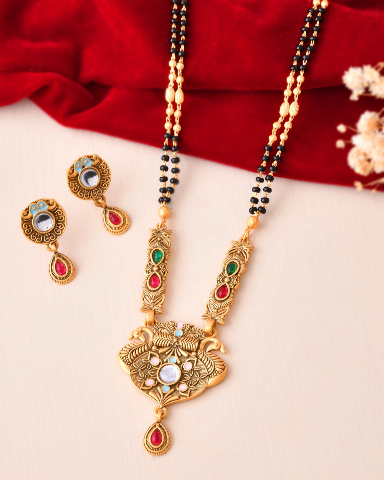 Jewels Nest Traditional Gold-Plated Kundan Mangalsutra Set For Women - Distacart