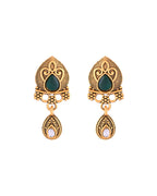 Jewels Nest Antique Gold-Plated Green Stone Mangalsutra Set For Women - Distacart