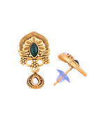 Jewels Nest Antique Gold-Plated Green Stone Temple Mangalsutra Set For Women - Distacart