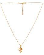 Jewels Nest Elegant Gold-Polished Couple Pendant Set