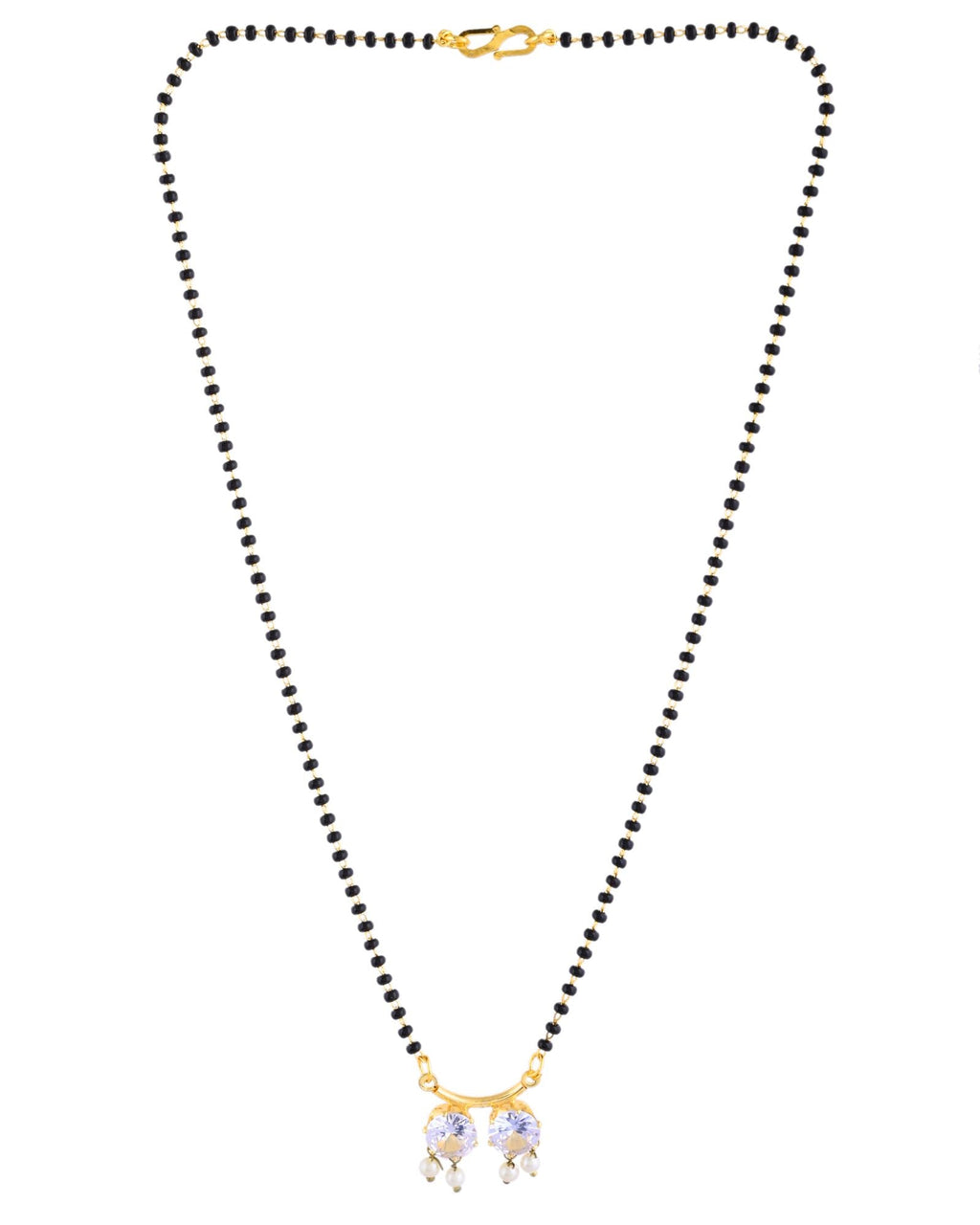 Jewels Nest Minimal Gold-Plated White Stone Mangalsutra For Women - Distacart