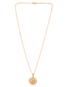 Jewels Nest Gold-Tone Circular Cz Pendant Necklace For Women