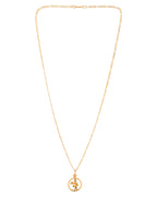 Jewels Nest Gold-Tone Enamel Krishna Circle Pendant Necklace For Women
