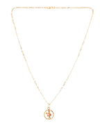 Jewels Nest Gold-Tone Enamel Krishna Circle Pendant Necklace For Women