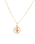Jewels Nest Gold-Tone Enamel Krishna Circle Pendant Necklace For Women