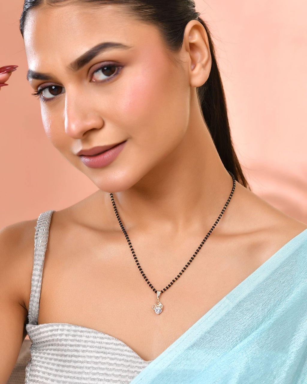Jewels Nest Gold-Tone Cz Mangalsutra Pendant Necklace For Women - Distacart