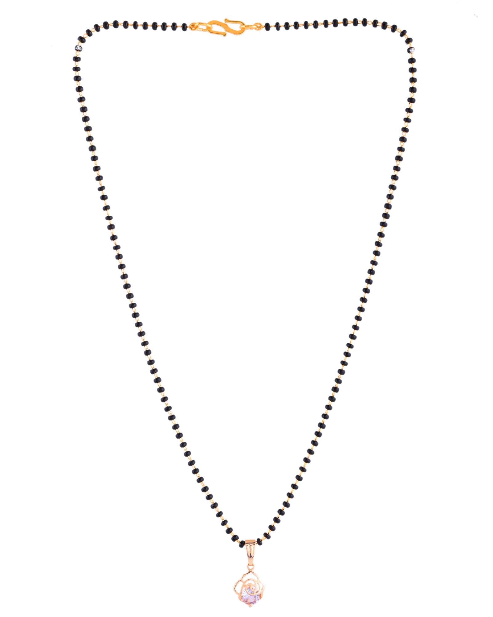 Jewels Nest Gold-Tone Cz Mangalsutra Pendant Necklace For Women - Distacart