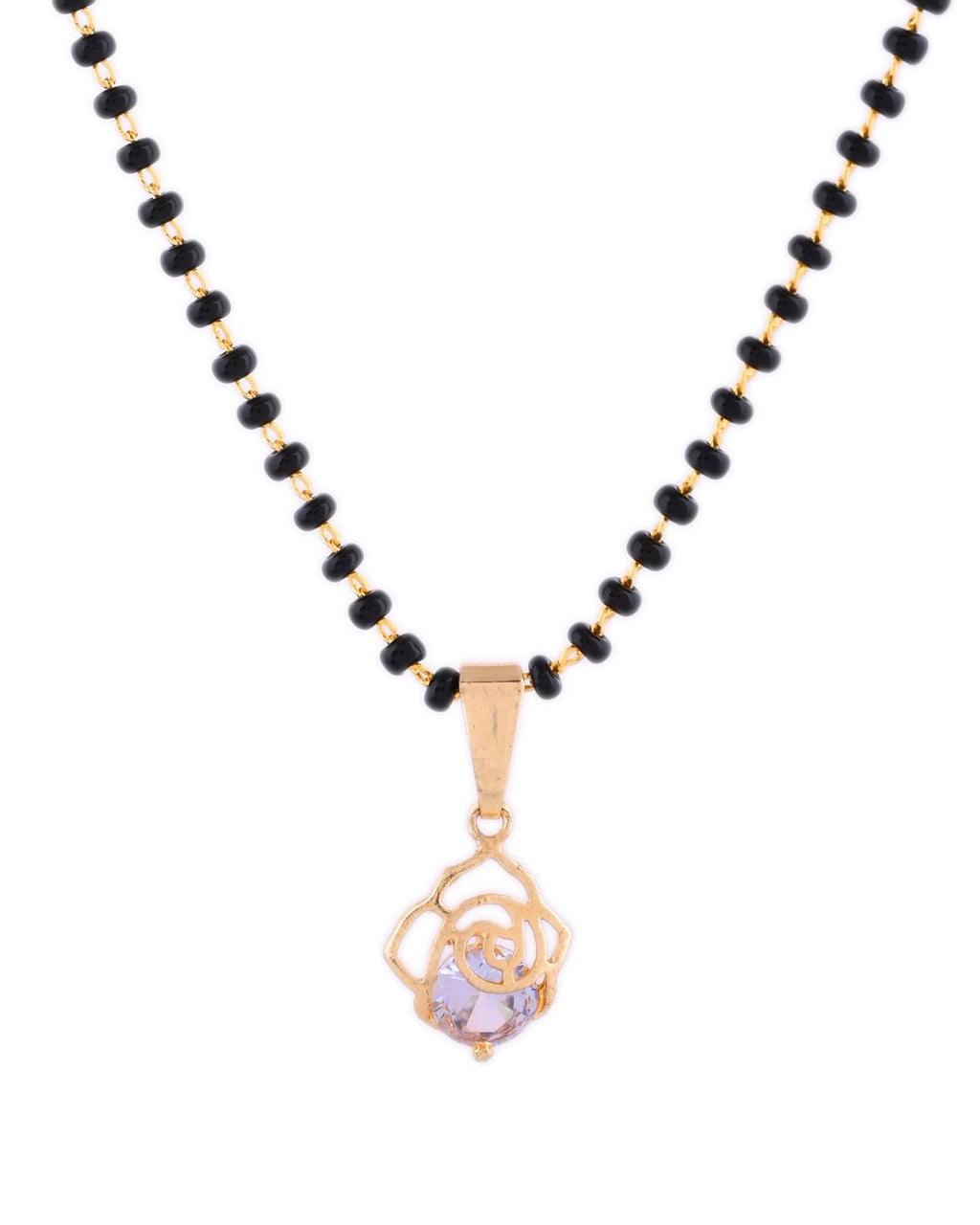 Jewels Nest Gold-Tone Cz Mangalsutra Pendant Necklace For Women - Distacart