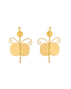 Jewels Nest Gold Plated Anti-Tarnish Waterproof Butterfly Shaped Aesthetic Stud Earrings For Women - Distacart