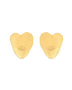 Jewels Nest Gold-Tone Heart-Shaped Minimal Stud Earrings For Women - Distacart