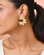Jewels Nest Gold-Tone Leaf Wreath Stud Earrings For Women - Distacart