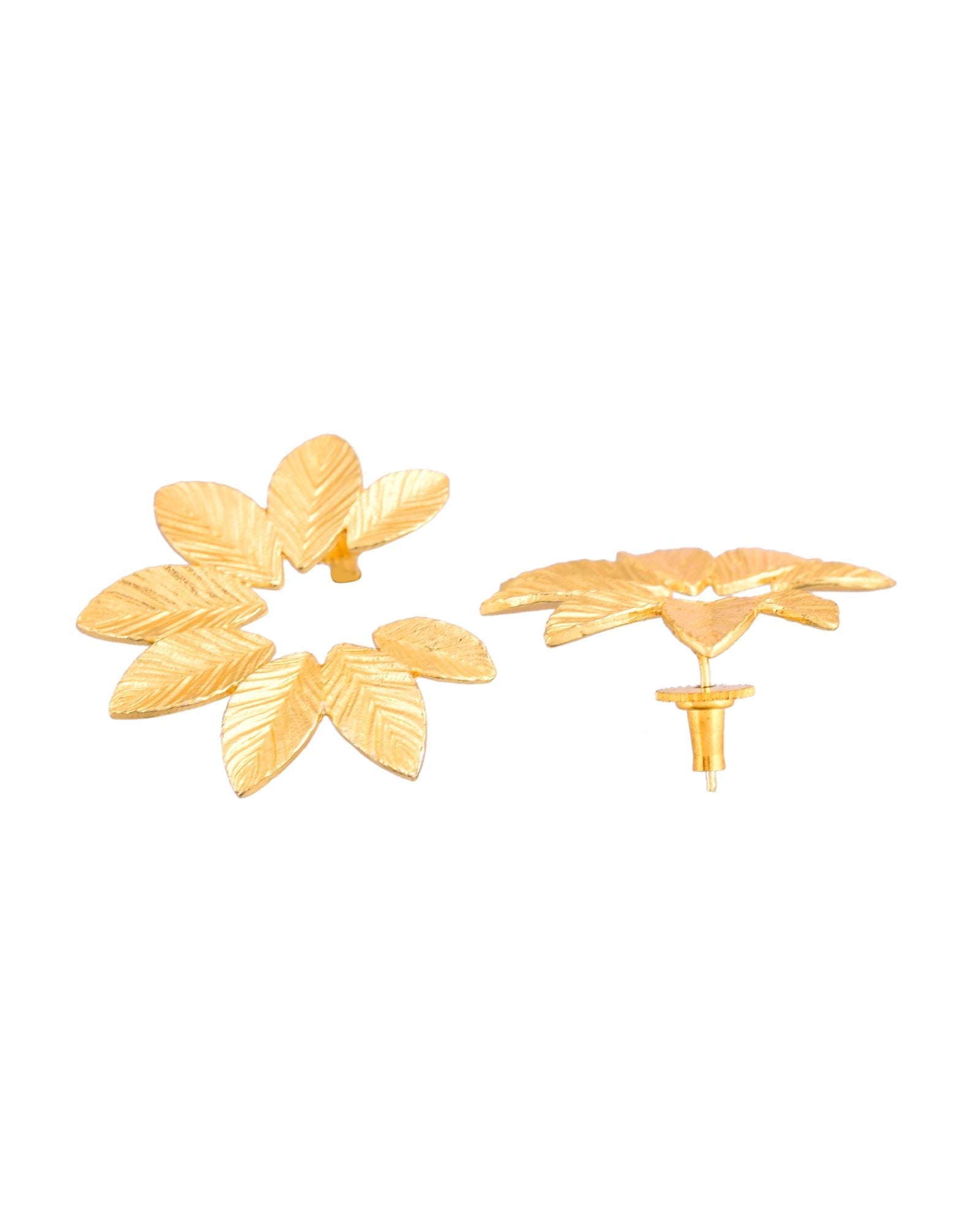Jewels Nest Gold-Tone Leaf Wreath Stud Earrings For Women - Distacart