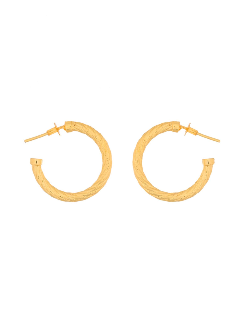 Jewels Nest Gold-Tone Twisted Hoop Earrings For Women - Distacart