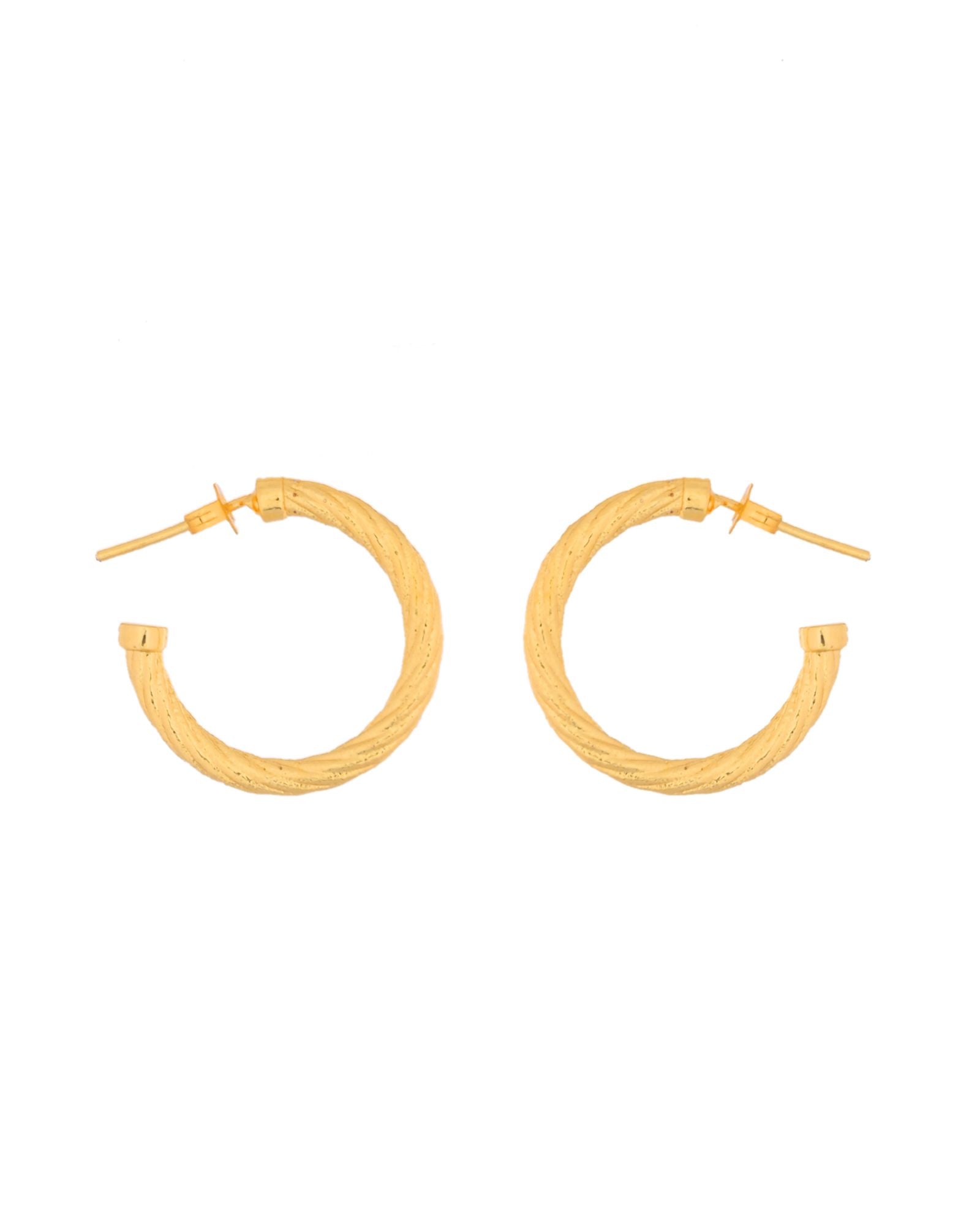 Jewels Nest Gold-Tone Twisted Hoop Earrings For Women - Distacart